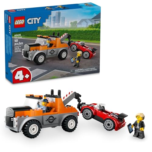 LEGO City Abschleppwagen und Sportwagen Reparatur Bauset, Kinder Geschenkidee mit 2 Minifiguren und Zubehör inklusive Cochlea-Implantat, Pretend Play Abschleppwagen Spielzeug für Jungen & Mädchen ab 4 LEGO City Abschleppwagen und Sportwagen Reparatur Bauset, Kinder Geschenkidee mit 2 Minifiguren und Zubehör inklusive Cochlea-Implantat, Pretend Play Abschleppwagen Spielzeug für Jungen & Mädchen ab 4 von LEGO