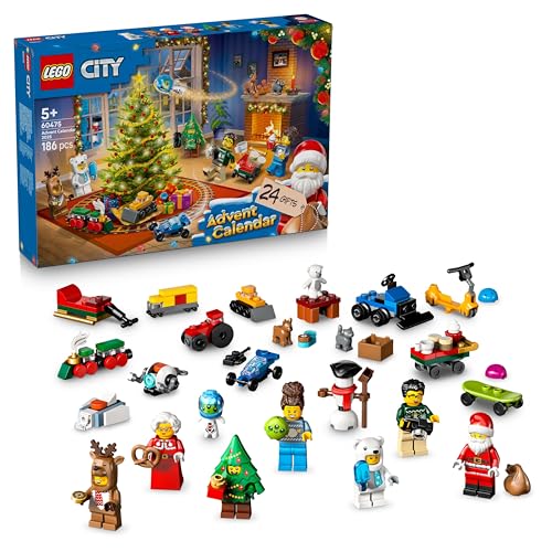 LEGO City Adventskalender 2025 - Weihnachten Spielzeug mit 24 Überraschungen - Zug, Auto & Traktor sowie 7 Minifiguren - Kalender zum Bauen - Geschenk für Jungen und Mädchen ab 5 Jahren – 60475 LEGO City Adventskalender 2025 - Weihnachten Spielzeug mit 24 Überraschungen - Zug, Auto & Traktor sowie 7 Minifiguren - Kalender zum Bauen - Geschenk für Jungen und Mädchen ab 5 Jahren – 60475 von LEGO