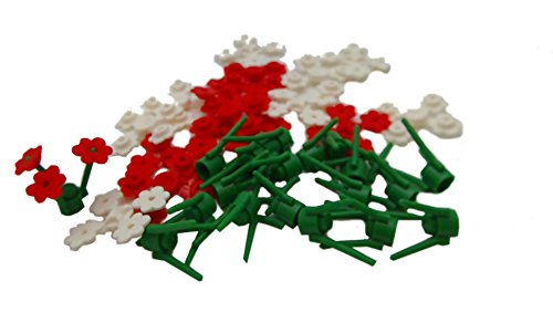 LEGO City Blumen (20 Stück), Weiß und Rot von LEGO
