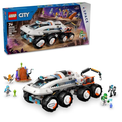 LEGO City Command Rover und Kranlader Weltraum Spielzeug Bauset 4 Astronauten Spielzeug Minifiguren Weltraumroboter 2 Alien Actionfiguren Geschenk für 7 Jahre alte Jungen Mädchen Kinder 60432 LEGO City Command Rover und Kranlader Weltraum Spielzeug Bauset 4 Astronauten Spielzeug Minifiguren Weltraumroboter 2 Alien Actionfiguren Geschenk für 7 Jahre alte Jungen Mädchen Kinder 60432 von LEGO