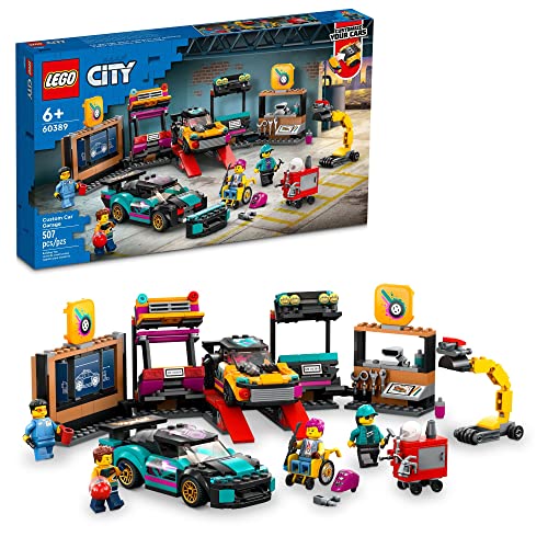 LEGO City Custom Car Garage 60389, Spielzeugset mit 2 anpassbaren Autos, Mechanikerwerkstatt und 4 Minifiguren, Geburtstagsgeschenkidee für Jungen und Mädchen ab 6 Jahren LEGO City Custom Car Garage 60389, Spielzeugset mit 2 anpassbaren Autos, Mechanikerwerkstatt und 4 Minifiguren, Geburtstagsgeschenkidee für Jungen und Mädchen ab 6 Jahren von LEGO