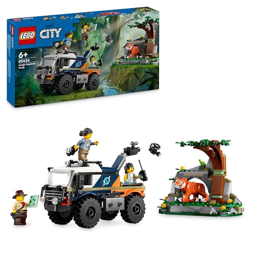 LEGO City Dschungelforscher-Truck, BAU- und Spielset für Kinder ab 6 Jahren, Cooles Geburtstagsgeschenk, LKW-Spielzeug, mit 3 Abenteurer-Minifiguren und Tiger 60426 LEGO City Dschungelforscher-Truck, BAU- und Spielset für Kinder ab 6 Jahren, Cooles Geburtstagsgeschenk, LKW-Spielzeug, mit 3 Abenteurer-Minifiguren und Tiger 60426 von LEGO