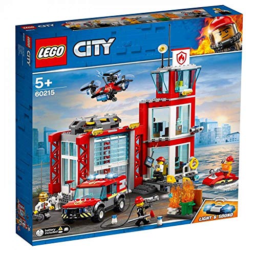 LEGO City Feuerwehrstation 60215 (509 Teile) mit Licht & Sound - 2019 von LEGO