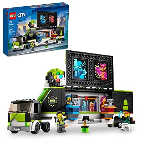 LEGO City Gaming Turnier Truck 60388, Esports Fahrzeug Spielzeug Set für Videospiel-Fans, Gamer Geschenke für Kinder, Jungen, Mädchen ab 7 Jahren mit Minifiguren von LEGO