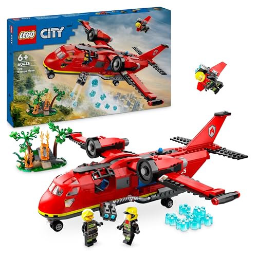 LEGO City Löschflugzeug, Feuerwehr-Set mit Flugzeug-Spielzeug für Kinder, Bauset mit 3 Feuerwehrmann-Figuren und Brandkulisse, tolle Geschenk-Idee für Jungen und Mädchen ab 6 Jahren 60413 LEGO City Löschflugzeug, Feuerwehr-Set mit Flugzeug-Spielzeug für Kinder, Bauset mit 3 Feuerwehrmann-Figuren und Brandkulisse, tolle Geschenk-Idee für Jungen und Mädchen ab 6 Jahren 60413 von LEGO