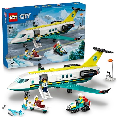 LEGO City Notfallrettungsflugzeug – Set mit Flieger, Schneemobil und 4 Mini-Figuren: Rettungssanitäter, Pilot, Arzt und Skifahrer – tolles Geschenk für Kinder ab 6 Jahren – 60465 LEGO City Notfallrettungsflugzeug – Set mit Flieger, Schneemobil und 4 Mini-Figuren: Rettungssanitäter, Pilot, Arzt und Skifahrer – tolles Geschenk für Kinder ab 6 Jahren – 60465 von LEGO