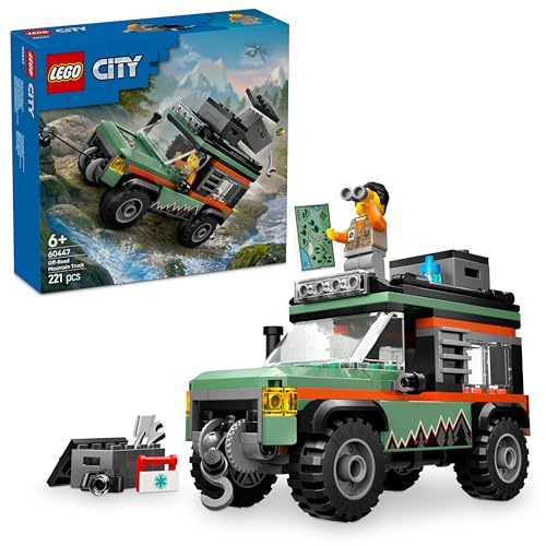 LEGO City Offroad Geländewagen - Bauspielzeug Set für Jungen und Mädchen ab 6 Jahren - Geschenk zum Geburtstag oder für Feiertage - Inkl. Abenteurer Minifigur und Zubehör 60447 von LEGO