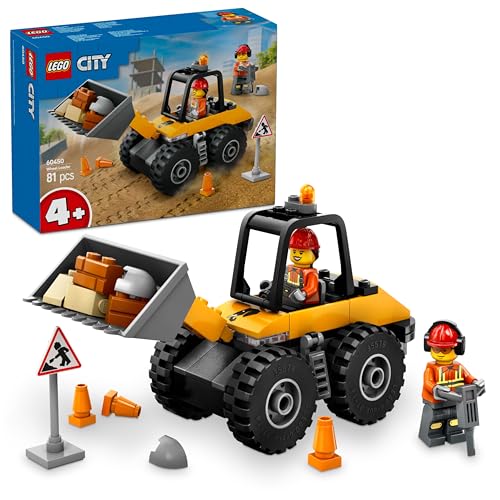 LEGO City Radlader - Spielzeugbagger für Kleinkinder, Mädchen und Jungen ab 4 Jahren - Fahrzeug Spielset - Montessori Geschenkideen für die Vorschule - Set mit 2 Bauarbeiter Minifiguren 60450 LEGO City Radlader - Spielzeugbagger für Kleinkinder, Mädchen und Jungen ab 4 Jahren - Fahrzeug Spielset - Montessori Geschenkideen für die Vorschule - Set mit 2 Bauarbeiter Minifiguren 60450 von LEGO