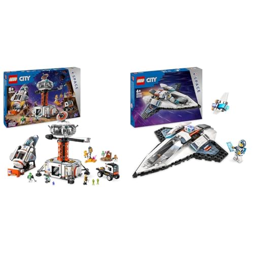 LEGO City Raumbasis mit Startrampe, Raumstation-Spielzeug mit Weltraum-Fahrzeug und Raumschiff & City Raumschiff, Weltraum-Spielzeug mit Space Shuttle für Kinder zum Bauen LEGO City Raumbasis mit Startrampe, Raumstation-Spielzeug mit Weltraum-Fahrzeug und Raumschiff & City Raumschiff, Weltraum-Spielzeug mit Space Shuttle für Kinder zum Bauen von LEGO