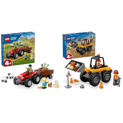 LEGO City Roter Farmtraktor mit Anhänger & Schaf + Gelbe Baumaschine Radlader 4+ Jahre alte Jungen & Mädchen - Vorschule 60461 + 60450 LEGO City Roter Farmtraktor mit Anhänger & Schaf + Gelbe Baumaschine Radlader 4+ Jahre alte Jungen & Mädchen - Vorschule 60461 + 60450 von LEGO