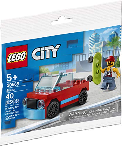 LEGO City Skater 30568 Minifigure with Skateboard and Car von Lego