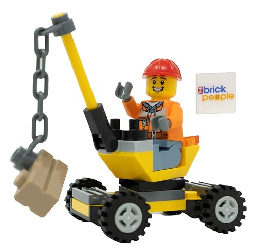 LEGO City: Bauarbeiter Minifigur mit kleinem Kran von LEGO