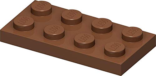 LEGO Classic 100 Stück 2x4 Platte (3020) mit Steinetrenner (braun) von LEGO
