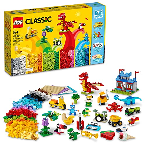 LEGO Classic Build Together 11020 Kreatives Bauspiel für Kinder, Mädchen und Jungen ab 5 Jahren (1601 Teile) von LEGO