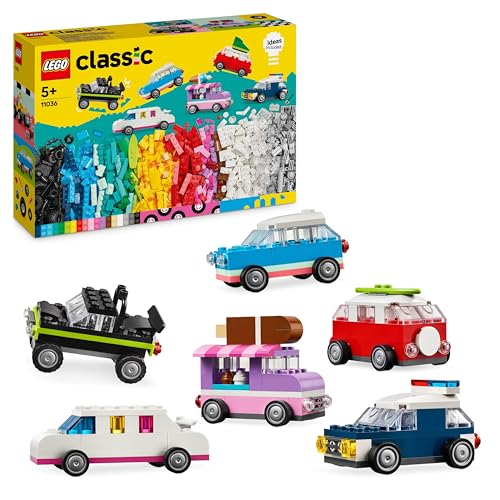 LEGO Classic Kreative Fahrzeuge, Bausteine-Set für Bunte Modellautos inkl. LKW, Polizeiauto und Baufahrzeuge, Baubare Spielzeug-Autos für Kinder, Geschenk für Jungs und Mädchen ab 5 Jahren 11036 LEGO Classic Kreative Fahrzeuge, Bausteine-Set für Bunte Modellautos inkl. LKW, Polizeiauto und Baufahrzeuge, Baubare Spielzeug-Autos für Kinder, Geschenk für Jungs und Mädchen ab 5 Jahren 11036 von LEGO