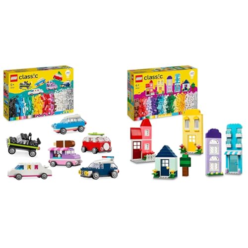 LEGO Classic Kreative Fahrzeuge, Bausteine-Set für Bunte Modellautos inkl. LKW & Classic Kreative Häuser, Bausteine-Set für Kinder, Konstruktionsspielzeug LEGO Classic Kreative Fahrzeuge, Bausteine-Set für Bunte Modellautos inkl. LKW & Classic Kreative Häuser, Bausteine-Set für Kinder, Konstruktionsspielzeug von LEGO