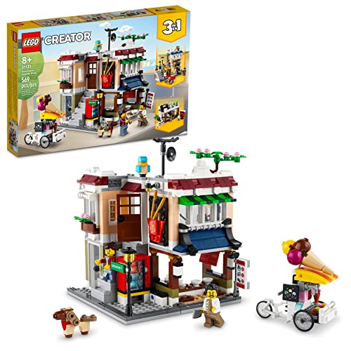 LEGO Creator 3 in 1 Downtown Noodle Shop House, verwandelt sich vom Nudelladen zum Fahrradladen in eine Arkade, modulares Bauset, Spielzeuggeschenk für Kinder ab 8 Jahren, 31131 LEGO Creator 3 in 1 Downtown Noodle Shop House, verwandelt sich vom Nudelladen zum Fahrradladen in eine Arkade, modulares Bauset, Spielzeuggeschenk für Kinder ab 8 Jahren, 31131 von LEGO