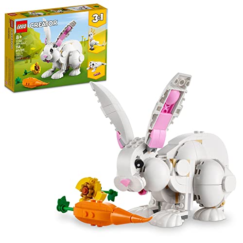 LEGO Creator 31133 3-in-1 Tier-Bausatz, Osterhase, Robbe und Papagei, ideal für Osterkörbe von Kindern ab 8 Jahren von LEGO