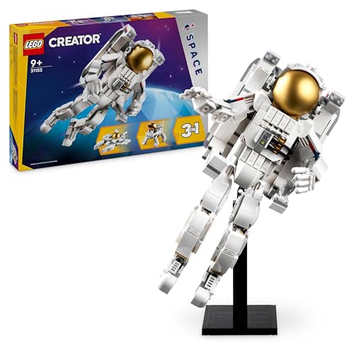 LEGO Creator 3in1 Astronaut im Weltraum Spielzeug, Modellbausatz mit Hund und Raumschiff für Kinder, Kinderzimmer-Deko, kreatives Geschenk für Jungs und Mädchen ab 9 Jahren 31152 von LEGO