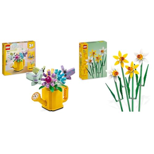 LEGO Creator 3in1 Gießkanne mit Blumen Set, Kinderzimmer-Deko, Baue eine Gießkanne & 40747 Creator Narzissen, Künstliches Blumen-Set für Kinder, präsentiere diesen Blumenstrauß LEGO Creator 3in1 Gießkanne mit Blumen Set, Kinderzimmer-Deko, Baue eine Gießkanne & 40747 Creator Narzissen, Künstliches Blumen-Set für Kinder, präsentiere diesen Blumenstrauß von LEGO