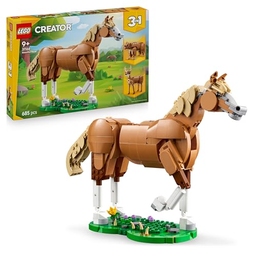 LEGO Creator 3in1 Prächtiges Ross - Kinder Spielzeug Tiere - Tierfigur verwandelt Sich in EIN Bären- oder Hirschmodell – Kreatives Geschenk für Mädchen und Jungen ab 9 Jahren – 31166 LEGO Creator 3in1 Prächtiges Ross - Kinder Spielzeug Tiere - Tierfigur verwandelt Sich in EIN Bären- oder Hirschmodell – Kreatives Geschenk für Mädchen und Jungen ab 9 Jahren – 31166 von LEGO