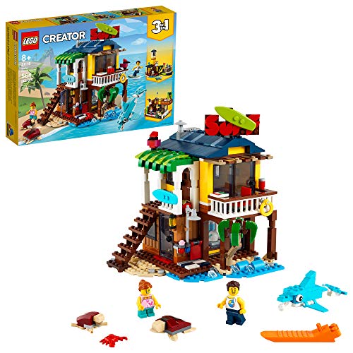 LEGO Creator 3in1 Surfer Beach House 31118 Building Kit Featuring Beach Hut and Animal Toys, New 2021 (564 Pieces) von LEGO