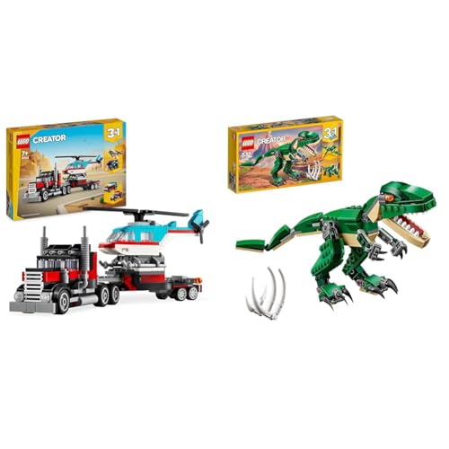 LEGO Creator 3in1 Tieflader mit Hubschrauber & 31058 Creator Dinosaurier von LEGO