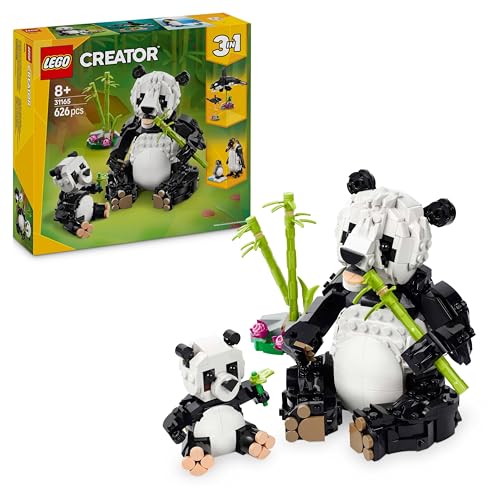 LEGO Creator 3in1 Wilde Tiere: Pandafamilie - Modell umbaubar in Spielzeug Schwertwal oder Pinguin Figur - Bauset für Kinder - Geschenkidee für Mädchen und Jungen ab 8 Jahren 31165 LEGO Creator 3in1 Wilde Tiere: Pandafamilie - Modell umbaubar in Spielzeug Schwertwal oder Pinguin Figur - Bauset für Kinder - Geschenkidee für Mädchen und Jungen ab 8 Jahren 31165 von LEGO