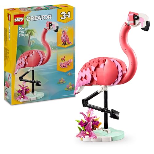 LEGO Creator 3in1 Wilde Tiere: Rosa Flamingo - umbaubar in eine Kakadu Minifigur oder einen Axolotl – Kreatives Spielzeug - Geburtstagsgeschenk für Mädchen und Jungen ab 8 Jahren – 31170 LEGO Creator 3in1 Wilde Tiere: Rosa Flamingo - umbaubar in eine Kakadu Minifigur oder einen Axolotl – Kreatives Spielzeug - Geburtstagsgeschenk für Mädchen und Jungen ab 8 Jahren – 31170 von LEGO