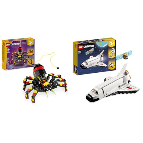 LEGO Creator 3in1 Wildtiere: Überraschende Spinne - verwandelt sich in eine Skorpionfigur oder eine Schlange + 3in1 Raumfähre Spielzeug zu Astronautenfigur zu Raumschiff 31159 + 31134 LEGO Creator 3in1 Wildtiere: Überraschende Spinne - verwandelt sich in eine Skorpionfigur oder eine Schlange + 3in1 Raumfähre Spielzeug zu Astronautenfigur zu Raumschiff 31159 + 31134 von LEGO