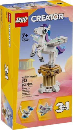 LEGO Creator 40691 - Mythischer Pegasus - Geschenk für Enkelkinder Mädchen und Jungen - Spielzeug zum Zusammenbauen - 40691 (278 Teile) von LEGO