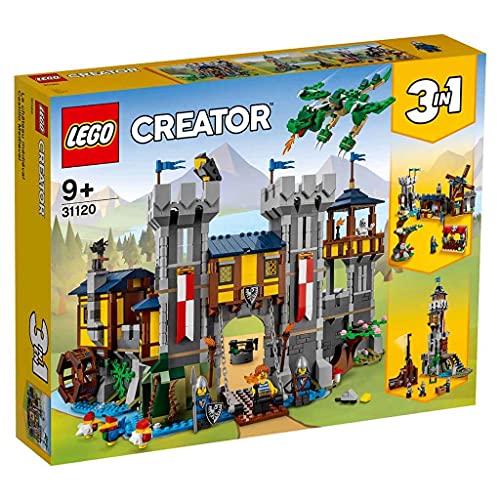 LEGO Creator Mittelalterliche Burg Konstruktionsspielzeug, mit Drachen Figur, ab 9 Jahren, 1426 Stück von LEGO