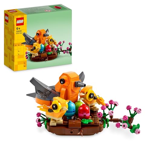 LEGO Creator Vogelnest Set, Spielzeug zum Bauen für Kinder ab 9 Jahren, Mädchen und Jungen, mit 3 Spielzeugvögeln, Dekoration für das Kinderzimmer, Ostern, Geschenk zum Geburtstag 40639 von LEGO