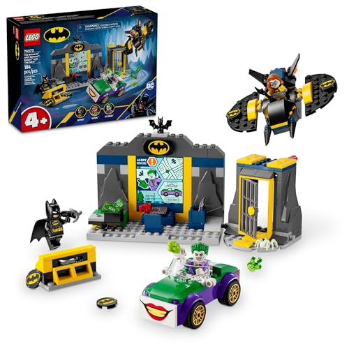 LEGO DC Batman - Die Batcave mit Batman, Batgirl & The Joker, lustiges Superhelden-Spielzeug, Geschenk für Kinder ab 4 Jahren mit Batman-Actionfiguren, 76272 von LEGO
