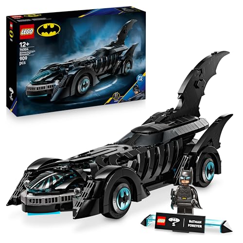 LEGO DC Batman Forever Batmobil – Superhelden Fahrzeug mit Minifigur – mit aufklappbarem Cockpit und detailgetreuem Innenraum – Geschenk für Jungen ab 12 Jahren, Teenager und Erwachsene Fans – 76304 von LEGO