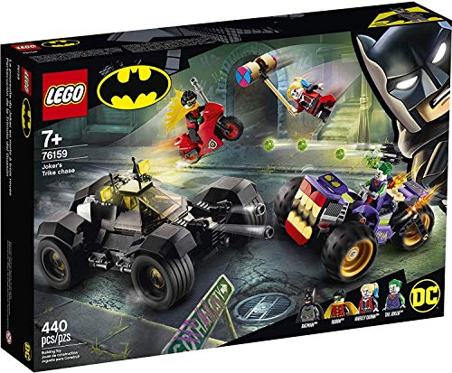 LEGO DC Batman Joker's Trike Chase 76159 Super-Hero Cars and Motorcycle Playset, Mini Shooting Batmobile Toy, for Fans of Batman, Robin, The Joker and Harley Quinn, New 2020 (440 Pieces) von lego