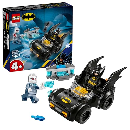 LEGO DC Batman: Batman & Batmobil vs. Mr. Freeze - Superhelden Auto Spielzeug mit 2 Minifiguren - Eisshooter mit Elementen zum Abfeuern - Geschenk für Jungen und Mädchen ab 4 Jahren 76301 von LEGO