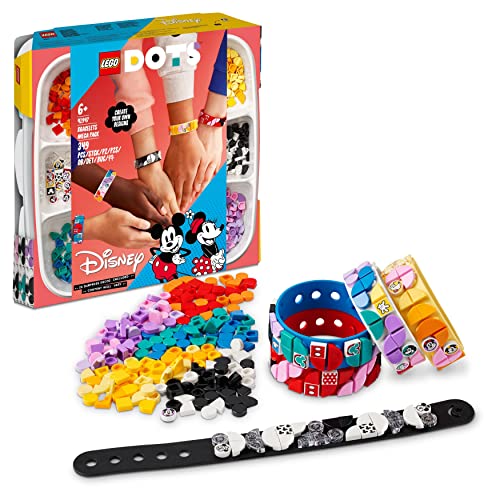 LEGO DOTS 41947 Disney Mickys Armband-Kreativset, 5-in-1 Bastelset, DIY Schmuckset für Kinder, Spielzeug mit Glitzer- und Minnie-Maus-Steinchen LEGO DOTS 41947 Disney Mickys Armband-Kreativset, 5-in-1 Bastelset, DIY Schmuckset für Kinder, Spielzeug mit Glitzer- und Minnie-Maus-Steinchen von LEGO