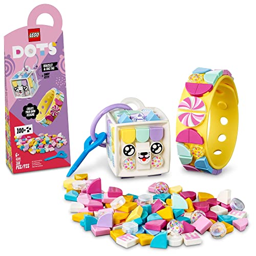 LEGO DOTS Candy Kitty Bracelet & Bag Tag 41944 DIY Craft Kit Bundle; A Fun Design Kit for Creative Kids Aged 6+ (188 Pieces) von LEGO