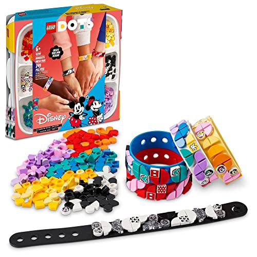 LEGO DOTS Disney 41947 Mickey und Freunde Armband Set 5 in 1 DIY DIY Set Kinder Spielzeug Schmuck DIY Kit mit Glitzer und Fliesen Minnie Mouse von LEGO