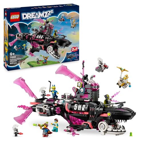 LEGO DREAMZzz 2-in-1 Albtraumhai-U-Boot - Modulares Set mit 2 Bauoptionen, 2 abnehmbaren Fliegern & 5 Minifiguren inkl. Mateo und Astrid - Kreatives Geschenk für Jungen und Mädchen ab 9 Jahren - 71500 LEGO DREAMZzz 2-in-1 Albtraumhai-U-Boot - Modulares Set mit 2 Bauoptionen, 2 abnehmbaren Fliegern & 5 Minifiguren inkl. Mateo und Astrid - Kreatives Geschenk für Jungen und Mädchen ab 9 Jahren - 71500 von LEGO