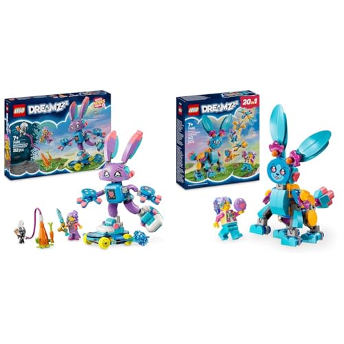 LEGO DREAMZzz 2in1 Izzie und Bunchurro die Gaming-Kaninchenfigur + Bunchus kreative Tierabenteuer Set 71490 + 71488 von LEGO