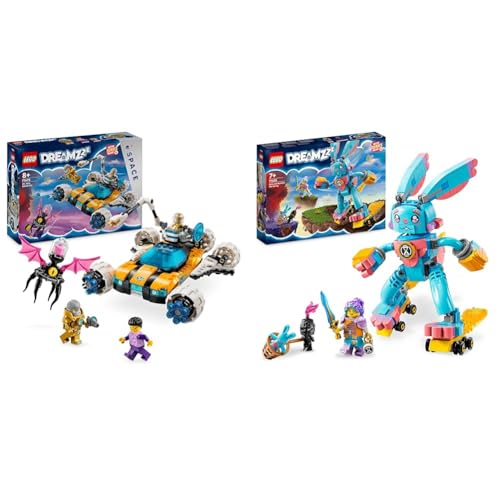 LEGO DREAMZzz Der Weltraumbuggy von Mr. Oz, Set mit Spielzeug-Auto oder Space Shuttle & DREAMZzz Izzie und Ihr Hase Bunchu Set, Baubares Kaninchen-Spielzeug LEGO DREAMZzz Der Weltraumbuggy von Mr. Oz, Set mit Spielzeug-Auto oder Space Shuttle & DREAMZzz Izzie und Ihr Hase Bunchu Set, Baubares Kaninchen-Spielzeug von LEGO