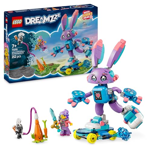 LEGO DREAMZzz Izzie und Bunchurro der Gaming-Hase, Spielzeug für Kinder ab 7 Jahren, 2-in-1 Spielset mit Helden-Minifigur und Cyberling für EIN fantasievolles Spielerlebnis 71490 von LEGO