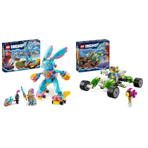 LEGO DREAMZzz Izzie und Ihr Hase Bunchu Set, Baubares Kaninchen-Spielzeug & DREAMZzz Mateos Geländeflitzer, Baue Strandbuggy oder Quadrokopter LEGO DREAMZzz Izzie und Ihr Hase Bunchu Set, Baubares Kaninchen-Spielzeug & DREAMZzz Mateos Geländeflitzer, Baue Strandbuggy oder Quadrokopter von LEGO