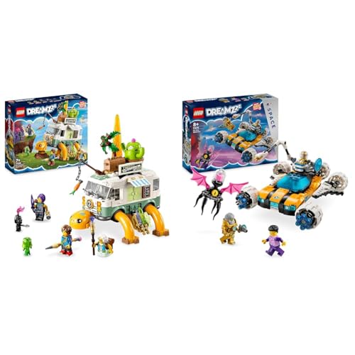 LEGO DREAMZzz Mrs. Castillos Schildkrötenbus, baue das Wohnmobil-Spielzeug & DREAMZzz Der Weltraumbuggy von Mr. Oz, Set mit Spielzeug-Auto oder Space Shuttle von LEGO