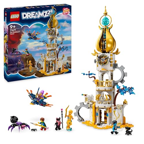 LEGO DREAMZzz Turm des Sandmanns, Schloss-Spielzeug für Kinder zum Bauen, Set mit Fantasy-Tieren inklusive Spinne und Vogel, Geschenk für Mädchen und Jungen ab 9 Jahren 71477 von LEGO