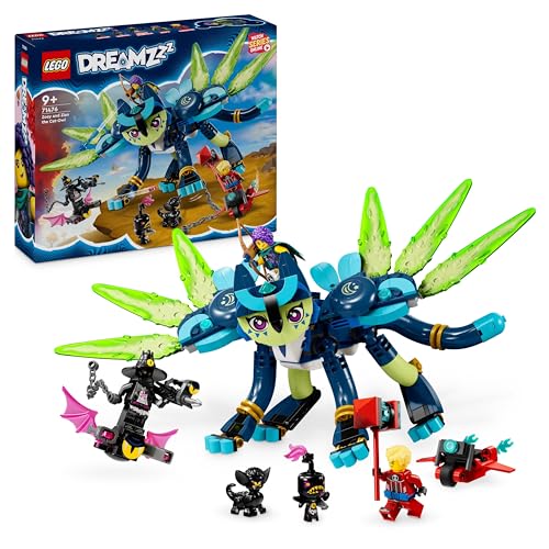 LEGO DREAMZzz Zoey und die Katzeneule Zian, Actionfiguren-Set mit Spielzeug-Katze für Kinder, Enthält baubares Fabelwesen, Figure und Nachtjäger, Geschenk für Mädchen und Jungen ab 9 Jahren 71476 von LEGO