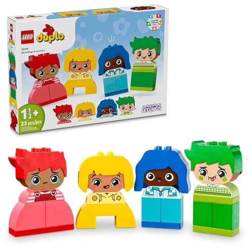 LEGO DUPLO 10415 Meine ersten großen Gefühle und Emotionen, interaktives Spielzeug, farbige Bausteine und 4 Charaktere, soziales und emotionales Spiel für Vorschüler, ab 1 Jahr LEGO DUPLO 10415 Meine ersten großen Gefühle und Emotionen, interaktives Spielzeug, farbige Bausteine und 4 Charaktere, soziales und emotionales Spiel für Vorschüler, ab 1 Jahr von LEGO