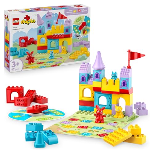 LEGO DUPLO 2in1 Hopsys Burgspiel - Lernspielzeug für Kleinkinder - Inkl. 3 Tierfiguren, Spielburg und Brettspiel mit Spinner - Geschenk zum Geburtstag für Mädchen & Jungen ab 3 Jahren - 10450 LEGO DUPLO 2in1 Hopsys Burgspiel - Lernspielzeug für Kleinkinder - Inkl. 3 Tierfiguren, Spielburg und Brettspiel mit Spinner - Geschenk zum Geburtstag für Mädchen & Jungen ab 3 Jahren - 10450 von LEGO